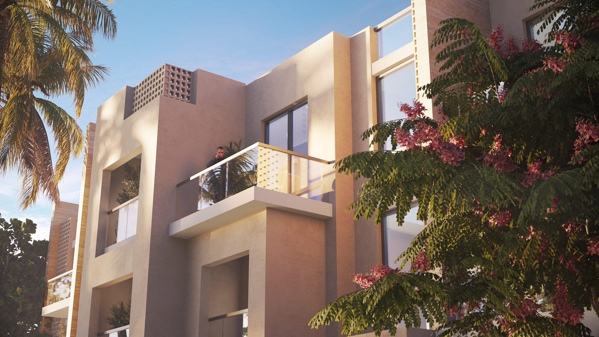 لحظات مشتركة على شرفات وحدات Praia View
